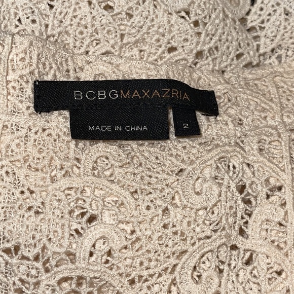 BCBGMaxAzria Princess Kept the View Cream Knit Dress - Picture 3 of 6